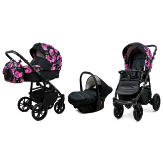 Kočárek BABYLUX Colorlux black trojkombinace