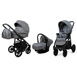 Kočárek BABYLUX Colorlux black trojkombinace