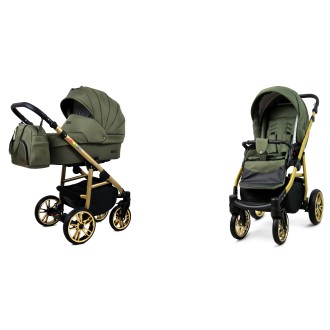 Kočárek BABYLUX Colorlux gold dvojkombinace - Olive