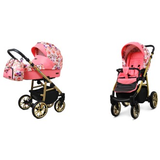 Kočárek BABYLUX Colorlux gold dvojkombinace - pansies and roses