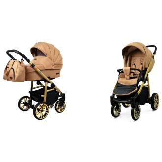 Kočárek BABYLUX Colorlux gold dvojkombinace - sand pearl