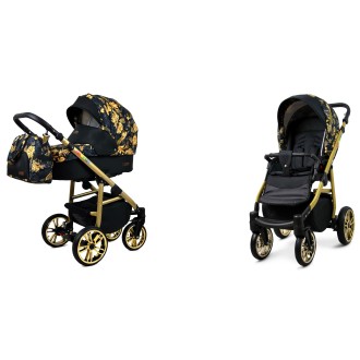 Kočárek BABYLUX Colorlux gold dvojkombinace - gold jungle