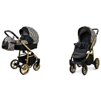 Kočárek BABYLUX Colorlux gold dvojkombinace - gold grille