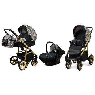 Kočárek BABYLUX Colorlux gold trojkombinace