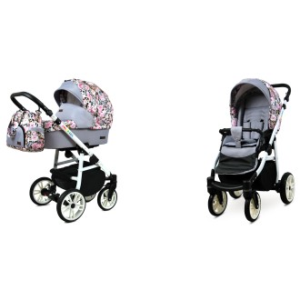 Kočárek BABYLUX Colorlux white  dvojkombinace