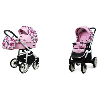 Kočárek BABYLUX Colorlux white  dvojkombinace