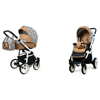 Kočárek BABYLUX Colorlux white  dvojkombinace