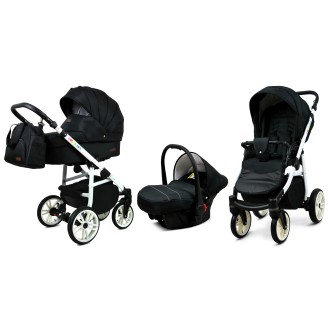 Kočárek BABYLUX Colorlux white trojkombinace - onyx