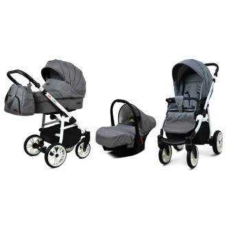 Kočárek BABYLUX Colorlux white trojkombinace