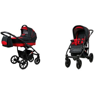 Kočárek  BABYLUX LARGO Black red
