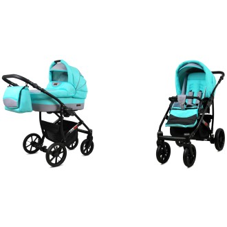 Kočárek  BABYLUX LARGO Black dvojkombinace