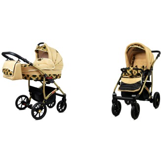 Kočárek  BABYLUX LARGO Gold dvojkombinace - gold rainbow