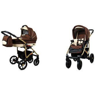 Kočárek  BABYLUX LARGO Gold dvojkombinace
