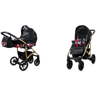 Kočárek  BABYLUX LARGO Gold dvojkombinace