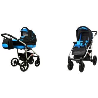 Kočárek  BABYLUX LARGO Silver dvojkombinace