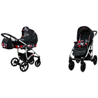 Kočárek  BABYLUX LARGO Silver dvojkombinace