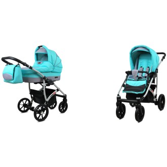 Kočárek  BABYLUX LARGO Silver dvojkombinace - mint
