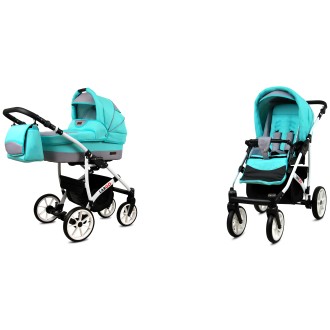 Kočárek  BABYLUX LARGO White dvojkombinace - mint