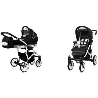 Kočárek  BABYLUX LARGO White dvojkombinace