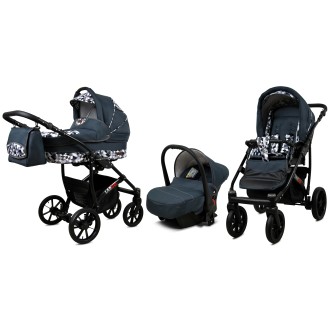Kočárek  BABYLUX LARGO Black trojkombinace