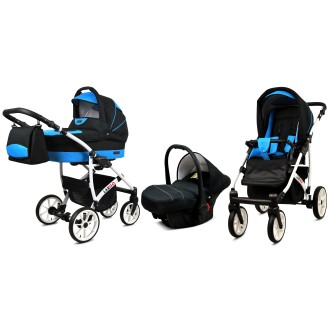 Kočárek  BABYLUX LARGO White trojkombinace