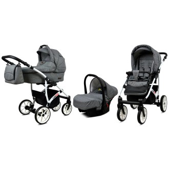 Kočárek  BABYLUX LARGO White trojkombinace