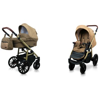 Kočárek BABYLUX Aspero dvojkombinace - CHOCOLATE