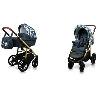 Kočárek BABYLUX Aspero dvojkombinace - Grey moro