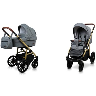 Kočárek BABYLUX Aspero dvojkombinace - Grey flex