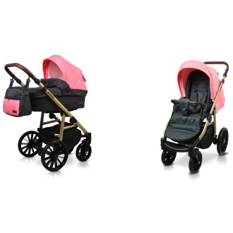 Kočárek BABYLUX Aspero dvojkombinace - Black coral