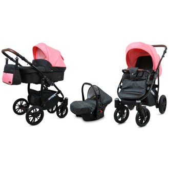 Kočárek BABYLUX Optimal ALU black  trojkombinace