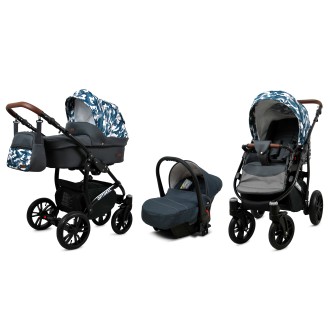 Kočárek BABYLUX Optimal ALU black  trojkombinace
