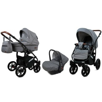 Kočárek BABYLUX Optimal ALU black  trojkombinace