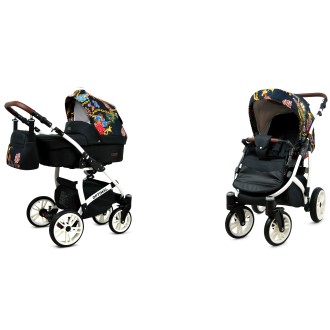 Kočárek BABYLUX Optimal ALU white  dvojkombinace