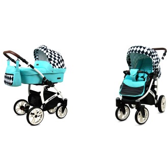 Kočárek BABYLUX Optimal ALU white  dvojkombinace