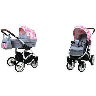 Kočárek BABYLUX Optimal ALU white  dvojkombinace