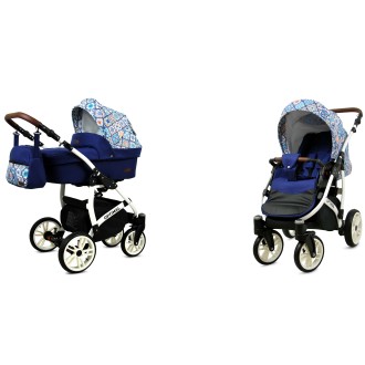 Kočárek BABYLUX Optimal ALU white  dvojkombinace