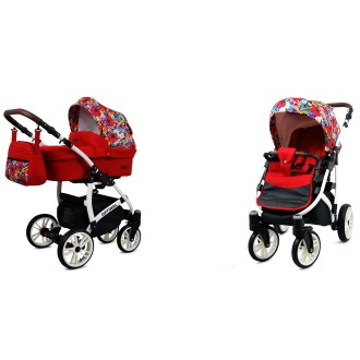 Kočárek BABYLUX Optimal ALU white  dvojkombinace