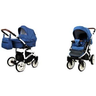 Kočárek BABYLUX Optimal ALU white  dvojkombinace