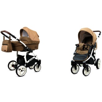 Kočárek BABYLUX Optimal ALU white  dvojkombinace