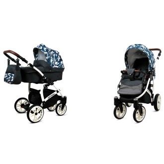 Kočárek BABYLUX Optimal ALU white  dvojkombinace