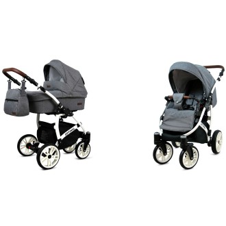 Kočárek BABYLUX Optimal ALU white  dvojkombinace