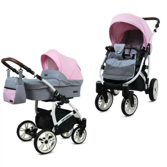 Kočárek BABYLUX Optimal ALU white  dvojkombinace