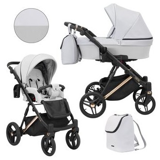 Kočárek KUNERT Lazzio Premium Cooper, dvojkombinace - Šedý eco