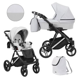 Kočárek KUNERT Lazzio Premium Silver, dvojkombinace - Šedý eco