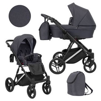 Kočárek KUNERT Lazzio Premium Silver, dvojkombinace