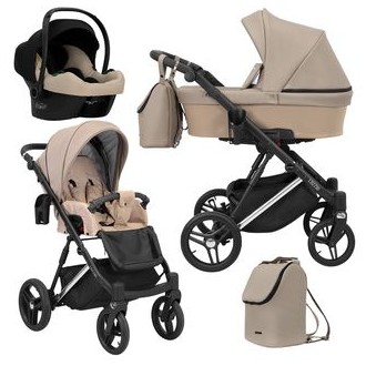 Kočárek KUNERT Lazzio Premium Silver, trojkombinace
