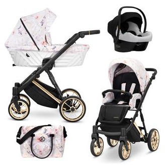 Kočárek KUNERT Ivento Premium trojkombinace - delicate flowers