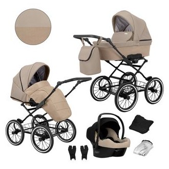 Kočárek KUNERT Romantic black trojkombinace