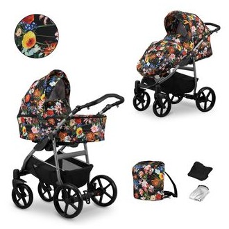 Kočárek KUNERT Mata grafit dvojkombinace